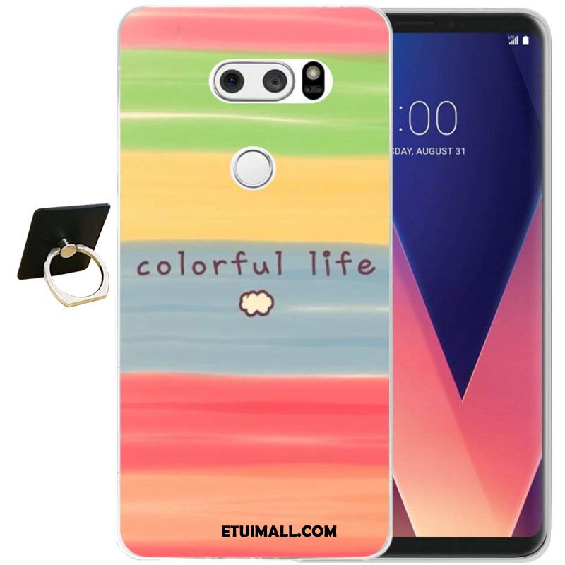 Etui Lg V30 Telefon Komórkowy Relief Anti-fall Ochraniacz Kwiaty Obudowa Sklep