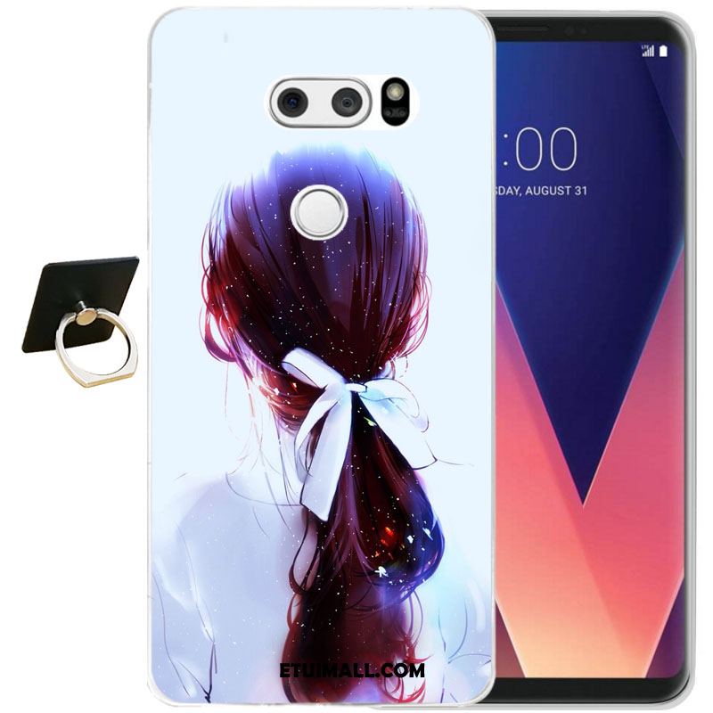 Etui Lg V30 Telefon Komórkowy Relief Anti-fall Ochraniacz Kwiaty Obudowa Sklep