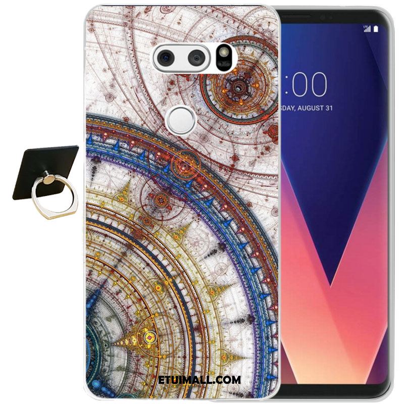 Etui Lg V30 Telefon Komórkowy Relief Anti-fall Ochraniacz Kwiaty Obudowa Sklep