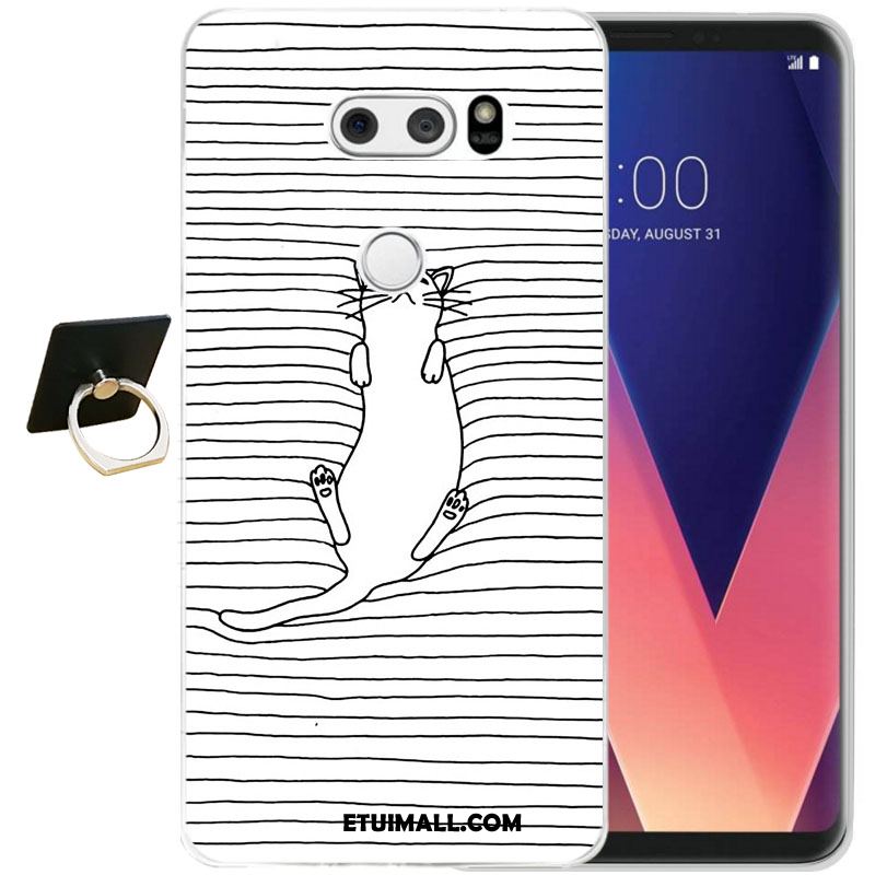 Etui Lg V30 Telefon Komórkowy Relief Anti-fall Ochraniacz Kwiaty Obudowa Sklep