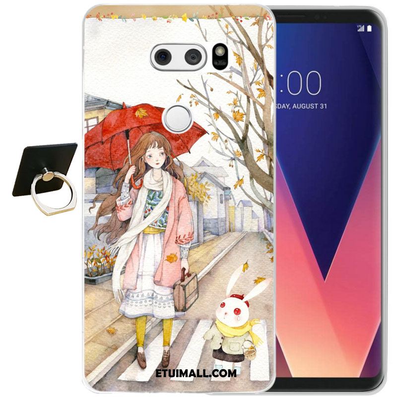 Etui Lg V30 Telefon Komórkowy Relief Anti-fall Ochraniacz Kwiaty Obudowa Sklep