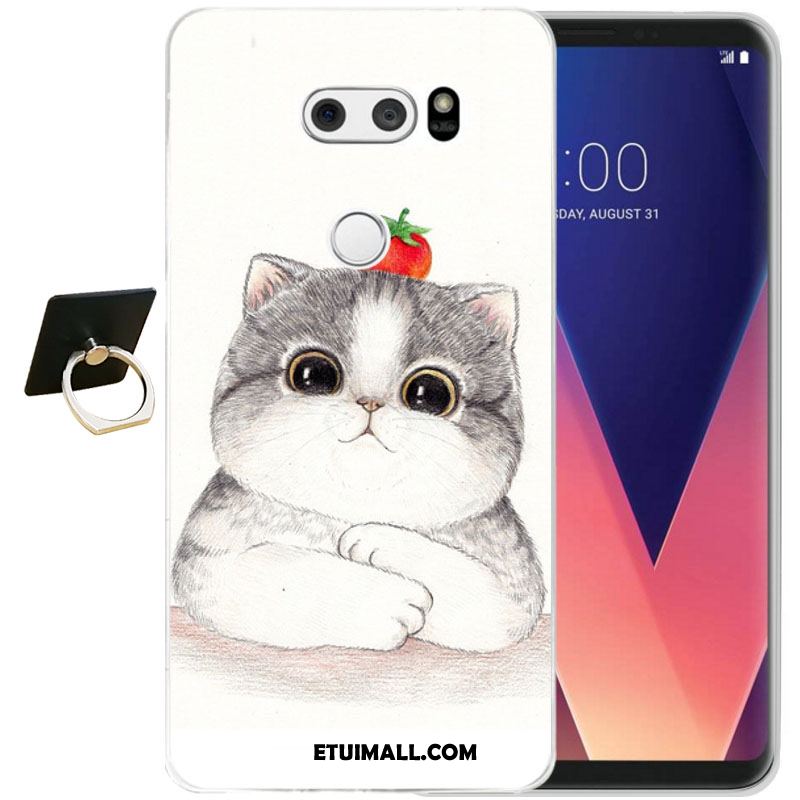 Etui Lg V30 Telefon Komórkowy Relief Anti-fall Ochraniacz Kwiaty Obudowa Sklep