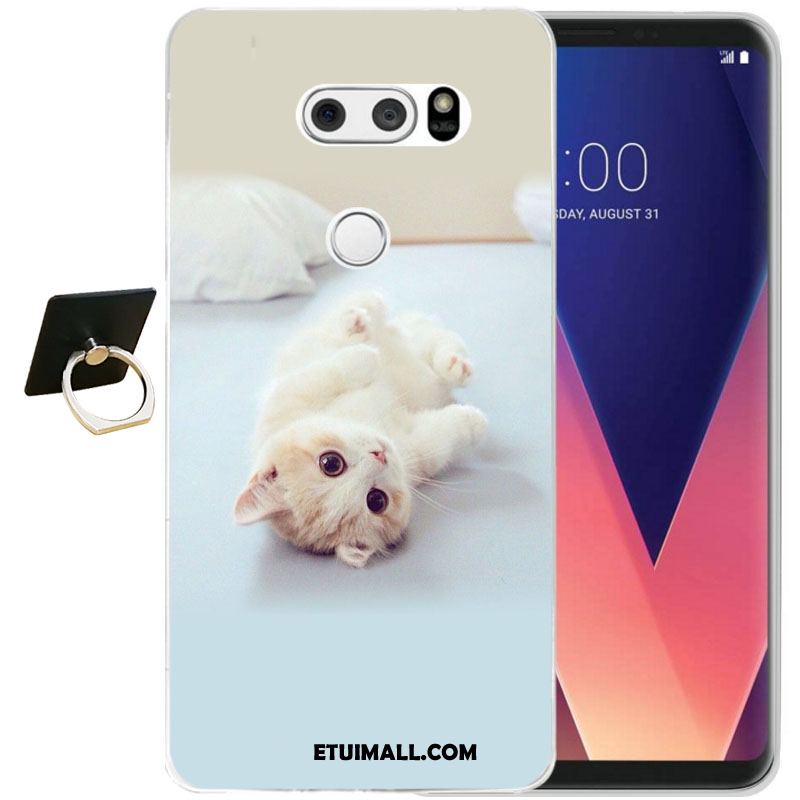 Etui Lg V30 Telefon Komórkowy Relief Anti-fall Ochraniacz Kwiaty Obudowa Sklep