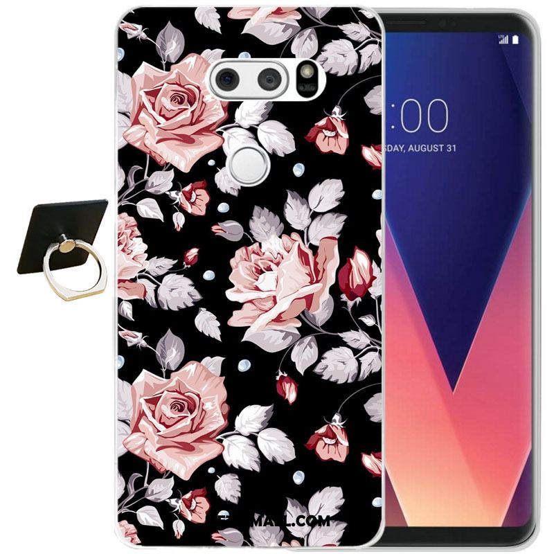 Etui Lg V30 Telefon Komórkowy Relief Anti-fall Ochraniacz Kwiaty Obudowa Sklep