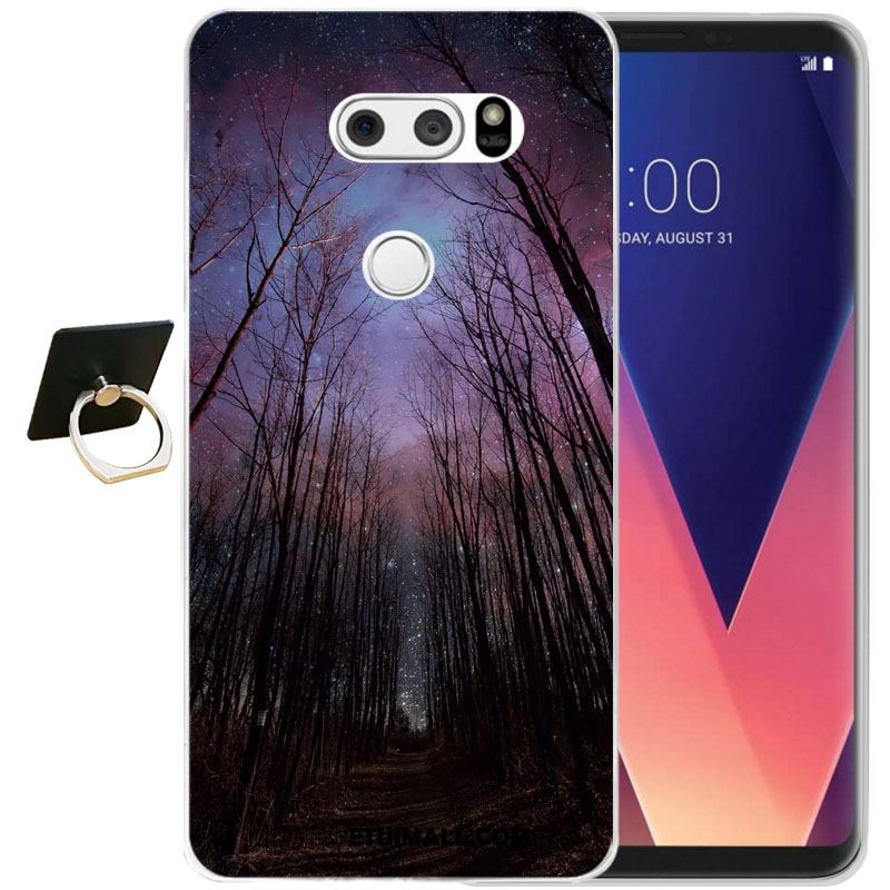 Etui Lg V30 Telefon Komórkowy Relief Anti-fall Ochraniacz Kwiaty Obudowa Sklep