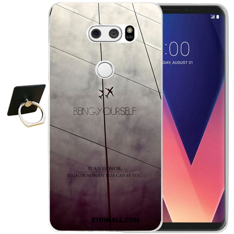 Etui Lg V30 Telefon Komórkowy Relief Anti-fall Ochraniacz Kwiaty Obudowa Sklep