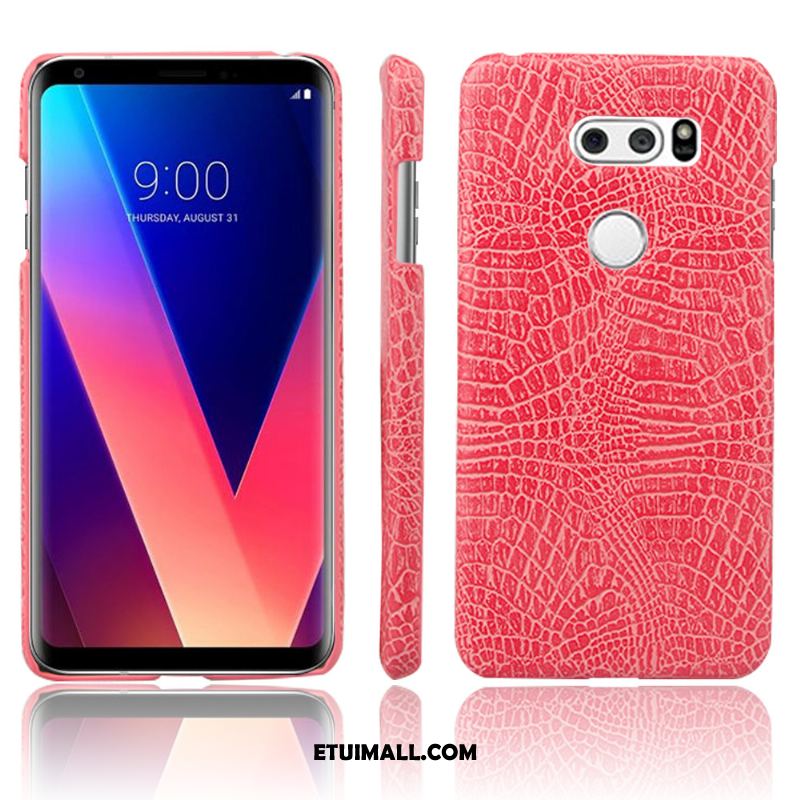 Etui Lg V30 Wzór Krokodyla Anti-fall Telefon Komórkowy Nowy Czerwony Pokrowce Tanie