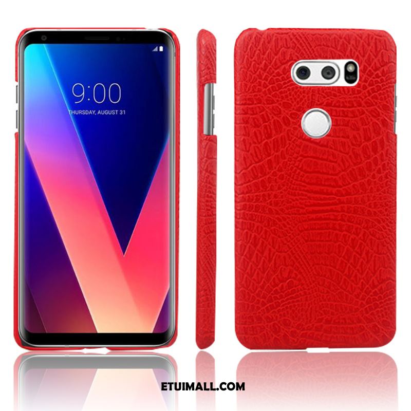 Etui Lg V30 Wzór Krokodyla Anti-fall Telefon Komórkowy Nowy Czerwony Pokrowce Tanie