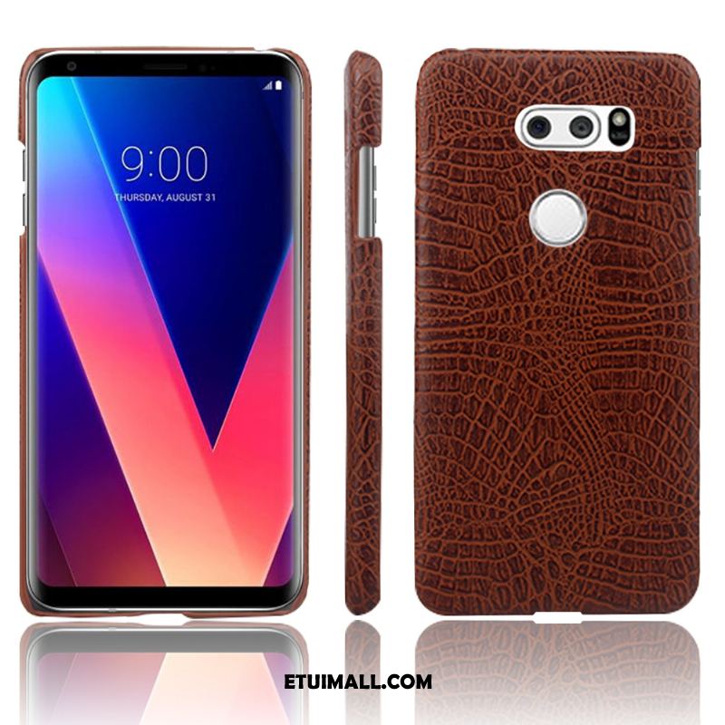 Etui Lg V30 Wzór Krokodyla Anti-fall Telefon Komórkowy Nowy Czerwony Pokrowce Tanie