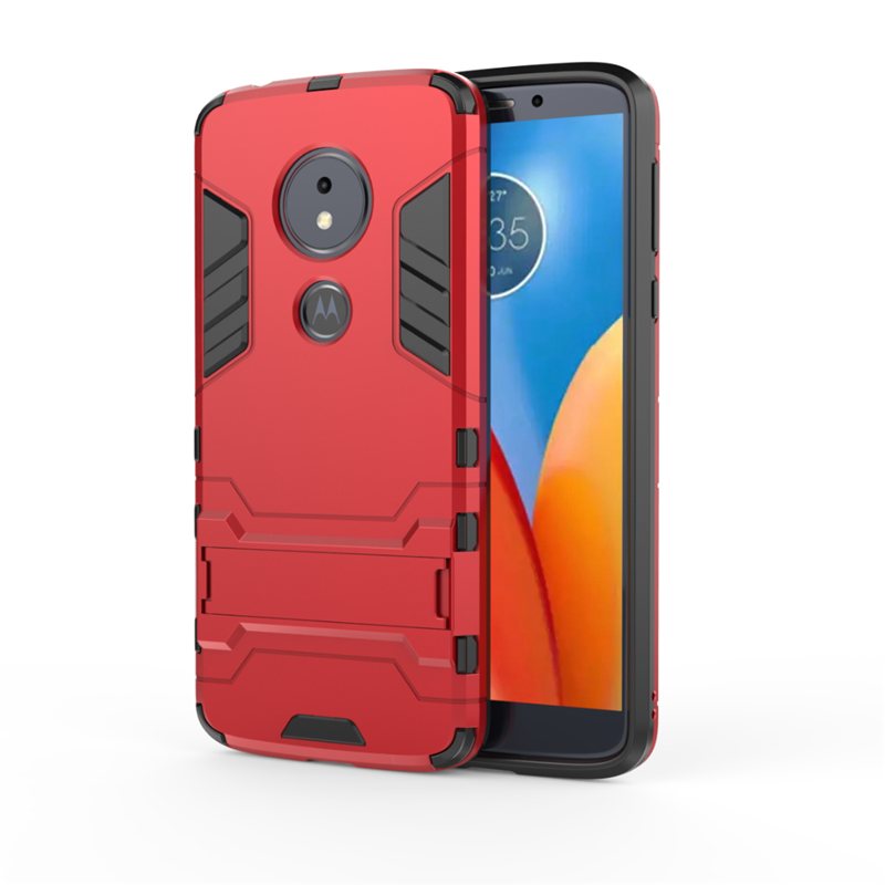 Etui Moto E5 Pancerz Ochraniacz Trzy Mechanizmy Obronne Niebieski Marina Futerał Online