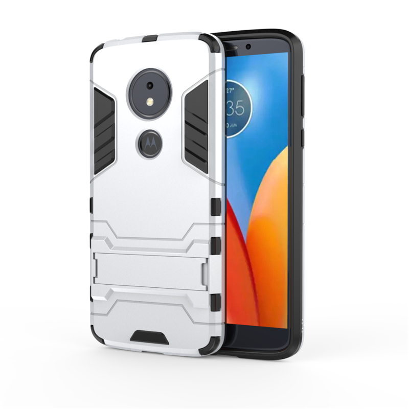 Etui Moto E5 Pancerz Ochraniacz Trzy Mechanizmy Obronne Niebieski Marina Futerał Online