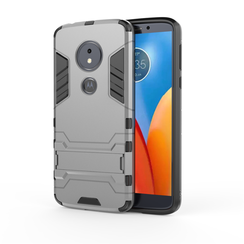 Etui Moto E5 Pancerz Ochraniacz Trzy Mechanizmy Obronne Niebieski Marina Futerał Online