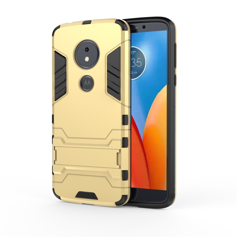 Etui Moto E5 Pancerz Ochraniacz Trzy Mechanizmy Obronne Niebieski Marina Futerał Online