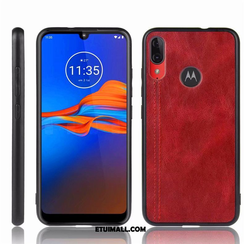 Etui Moto E6 Plus Anti-fall Ochraniacz Proste Niebieski All Inclusive Futerał Tanie