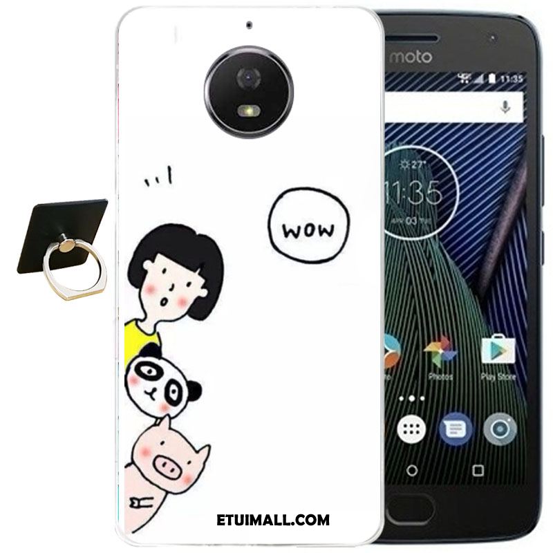 Etui Moto G5s Plus Niebieski Relief Ochraniacz Przezroczysty All Inclusive Futerał Tanie