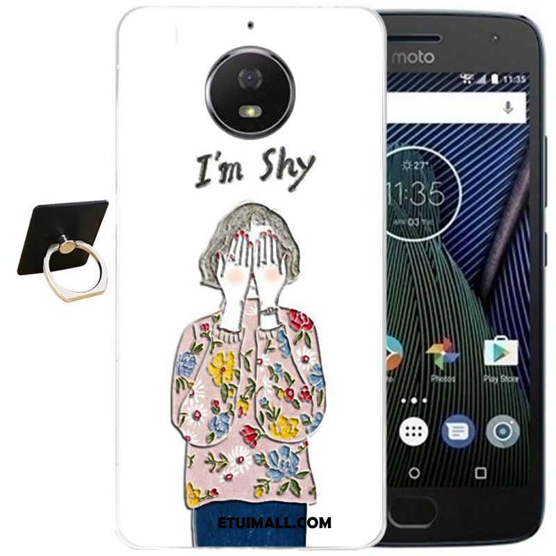 Etui Moto G5s Plus Niebieski Relief Ochraniacz Przezroczysty All Inclusive Futerał Tanie