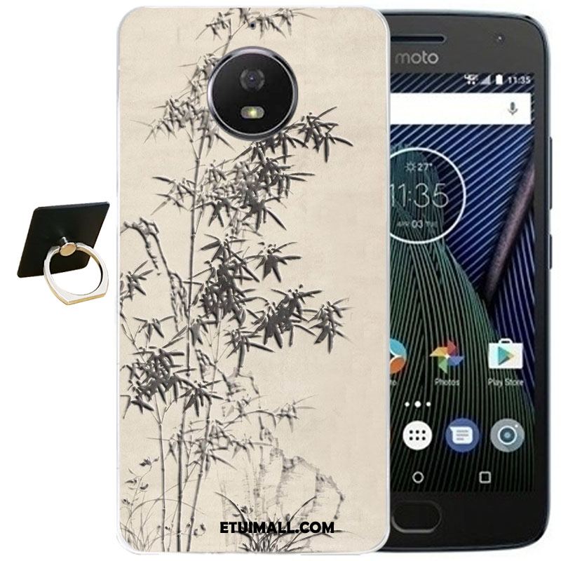 Etui Moto G5s Plus Niebieski Relief Ochraniacz Przezroczysty All Inclusive Futerał Tanie