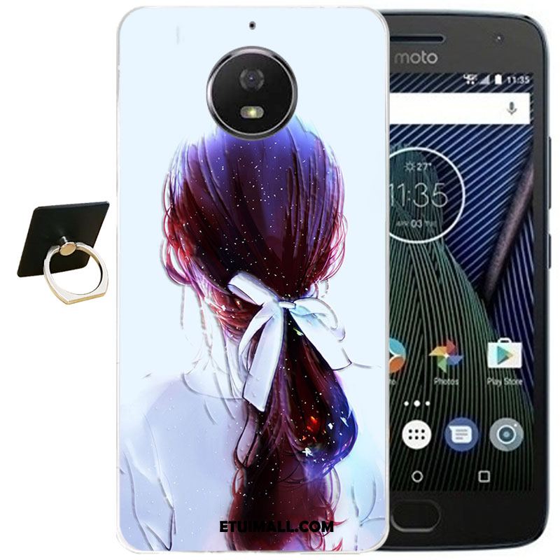 Etui Moto G5s Plus Niebieski Relief Ochraniacz Przezroczysty All Inclusive Futerał Tanie