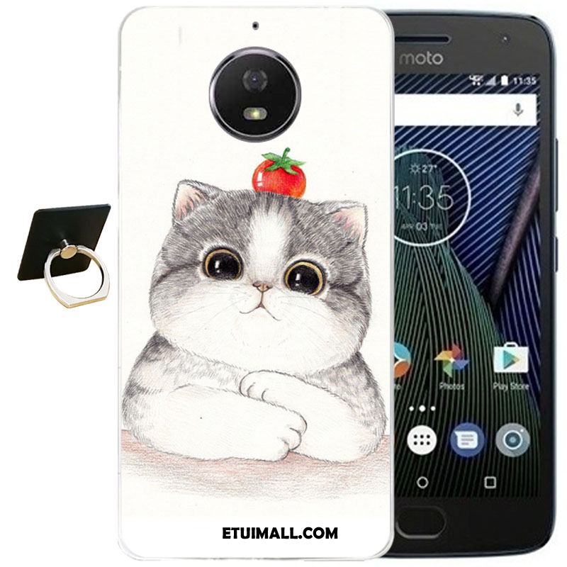 Etui Moto G5s Plus Niebieski Relief Ochraniacz Przezroczysty All Inclusive Futerał Tanie