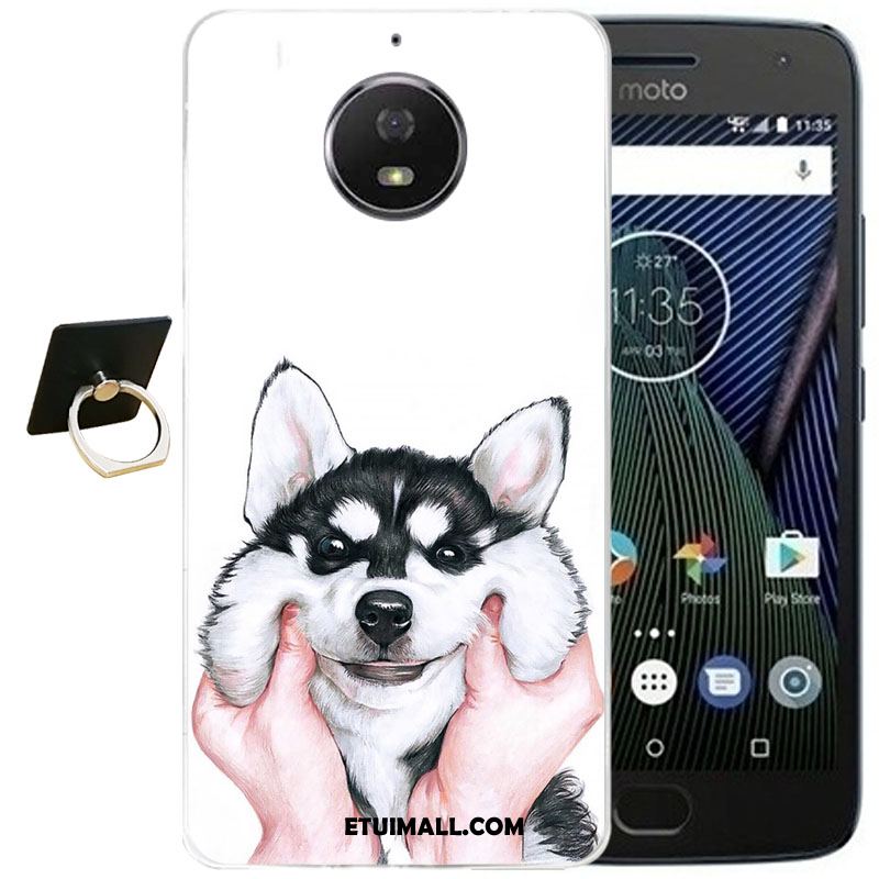 Etui Moto G5s Plus Niebieski Relief Ochraniacz Przezroczysty All Inclusive Futerał Tanie