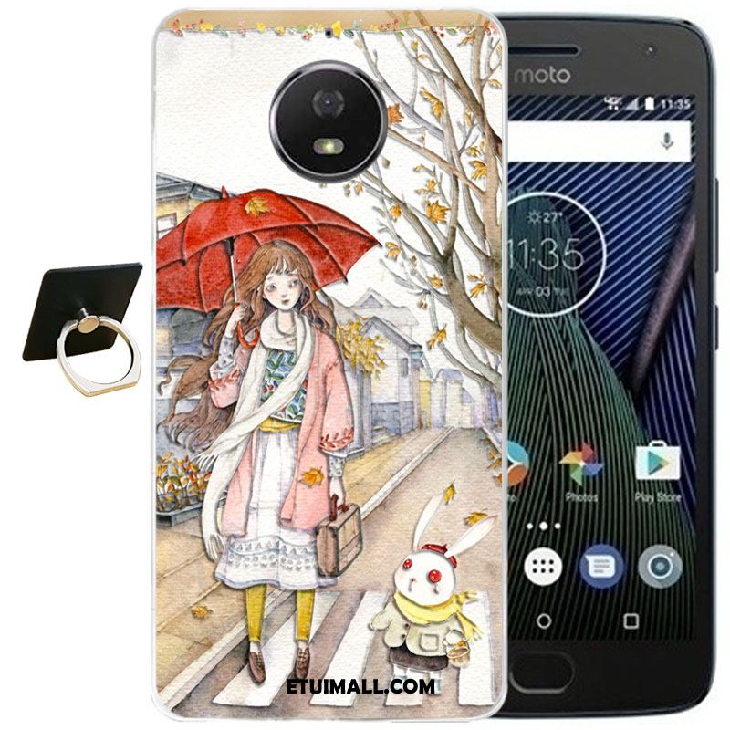 Etui Moto G5s Plus Niebieski Relief Ochraniacz Przezroczysty All Inclusive Futerał Tanie