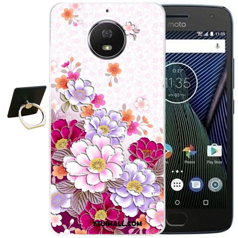 Etui Moto G5s Plus Niebieski Relief Ochraniacz Przezroczysty All Inclusive Futerał Tanie