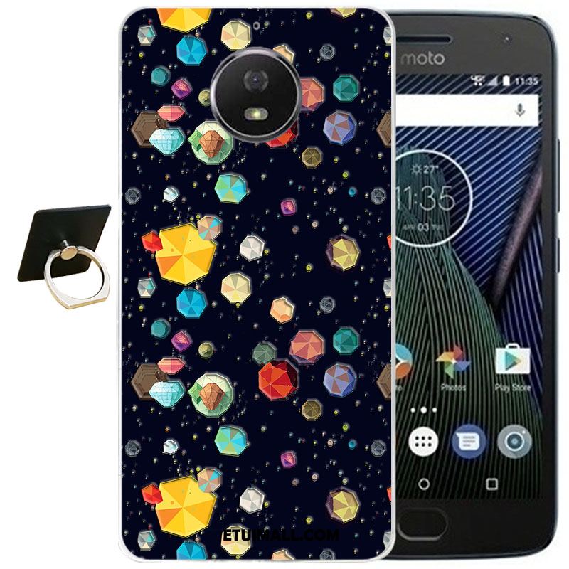 Etui Moto G5s Plus Niebieski Relief Ochraniacz Przezroczysty All Inclusive Futerał Tanie