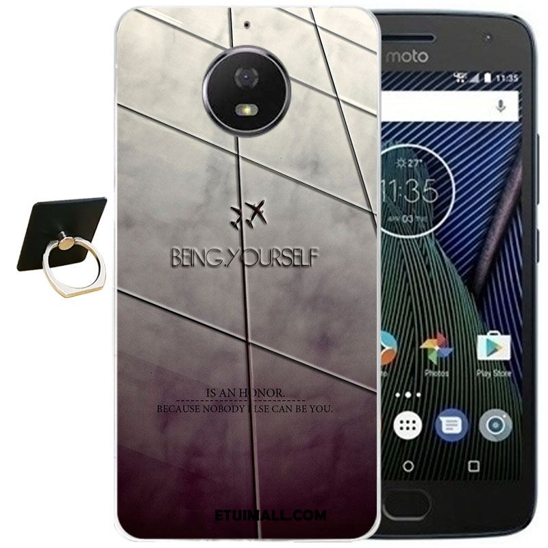 Etui Moto G5s Plus Niebieski Relief Ochraniacz Przezroczysty All Inclusive Futerał Tanie