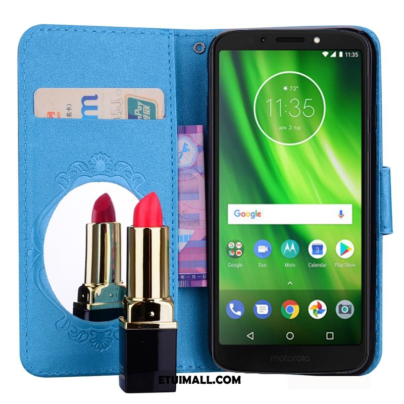 Etui Moto G6 All Inclusive Niebieski Skórzany Futerał Anti-fall Telefon Komórkowy Pokrowce Sklep