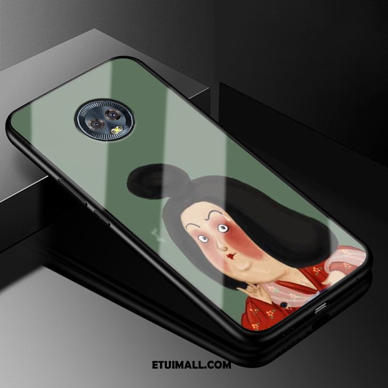 Etui Moto G6 Czarny Telefon Komórkowy Zielony Vintage Chiński Styl Pokrowce Online