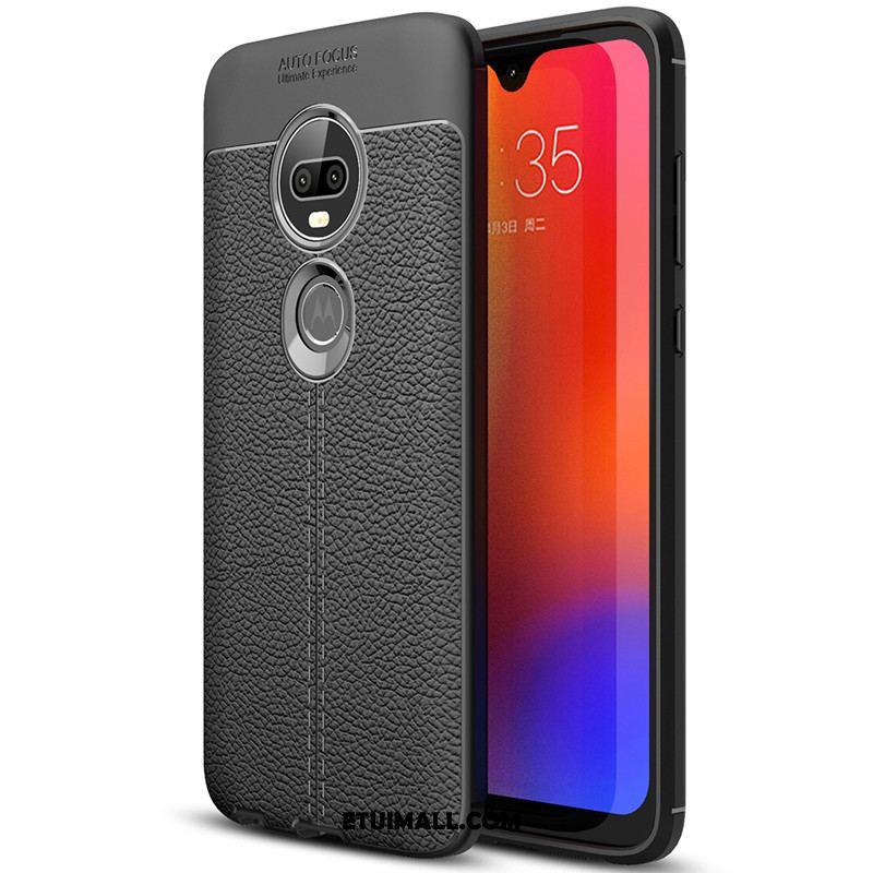 Etui Moto G7 All Inclusive Litchi Silikonowe Wzór Proste Futerał Kup