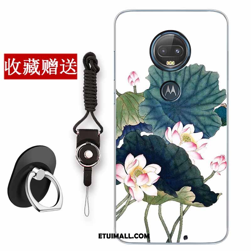 Etui Moto G7 Chiński Styl Telefon Komórkowy Ciemno Niebieski Anti-fall Miękki Pokrowce Sklep