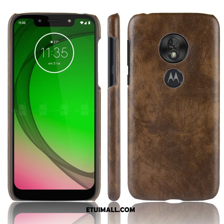 Etui Moto G7 Play Czarny Anti-fall Litchi Ochraniacz Trudno Futerał Tanie