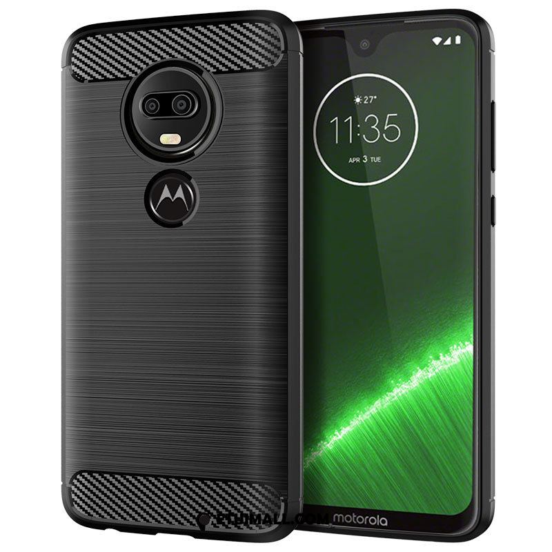 Etui Moto G7 Plus Niebieski Jedwab Ochraniacz Silikonowe Wzór Futerał Dyskont