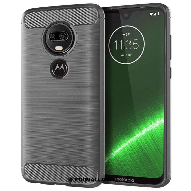 Etui Moto G7 Plus Niebieski Jedwab Ochraniacz Silikonowe Wzór Futerał Dyskont