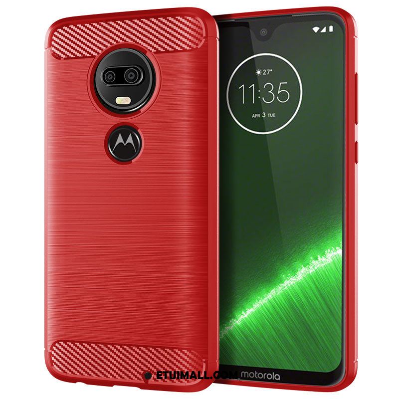 Etui Moto G7 Plus Niebieski Jedwab Ochraniacz Silikonowe Wzór Futerał Dyskont