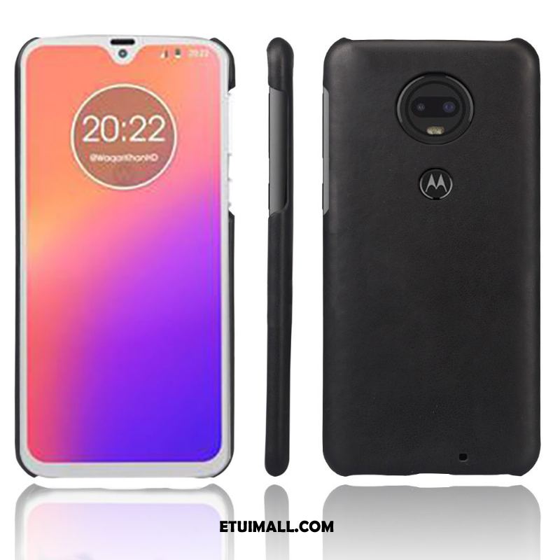 Etui Moto G7 Plus Ochraniacz Czerwony Telefon Komórkowy Anti-fall Prawdziwa Skóra Obudowa Sklep