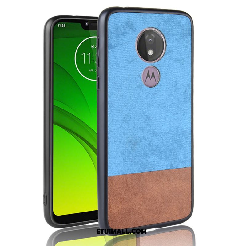 Etui Moto G7 Power Wzór Anti-fall Denim Nubuku Mieszane Kolory Futerał Online