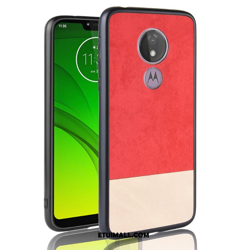 Etui Moto G7 Power Wzór Anti-fall Denim Nubuku Mieszane Kolory Futerał Online