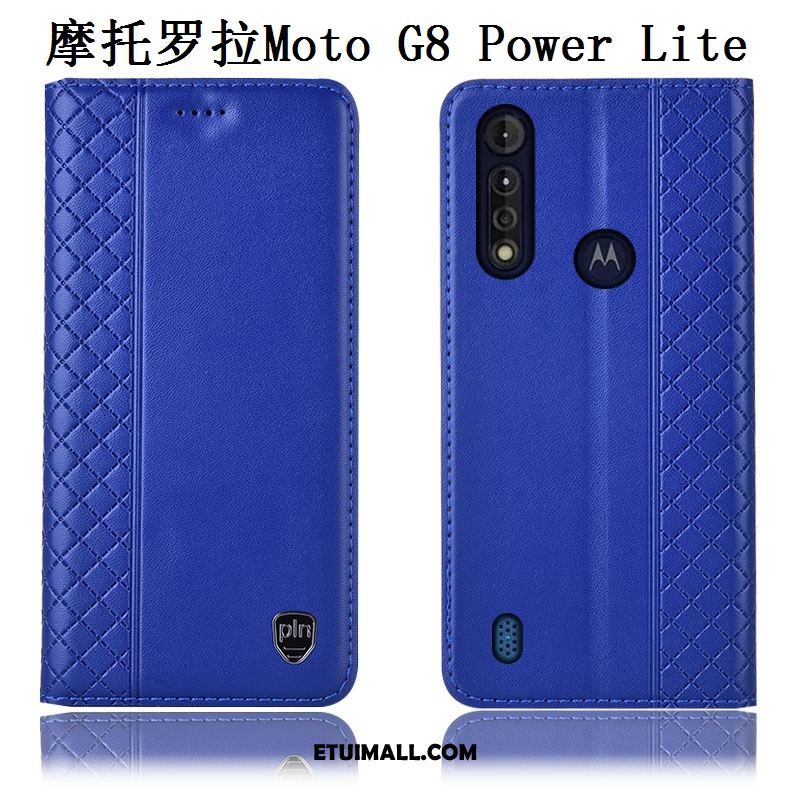 Etui Moto G8 Power Lite Prawdziwa Skóra All Inclusive Ochraniacz Telefon Komórkowy Anti-fall Obudowa Sklep