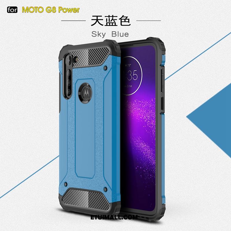 Etui Moto G8 Power Nowy All Inclusive Anti-fall Ochraniacz Niebieski Obudowa Sklep