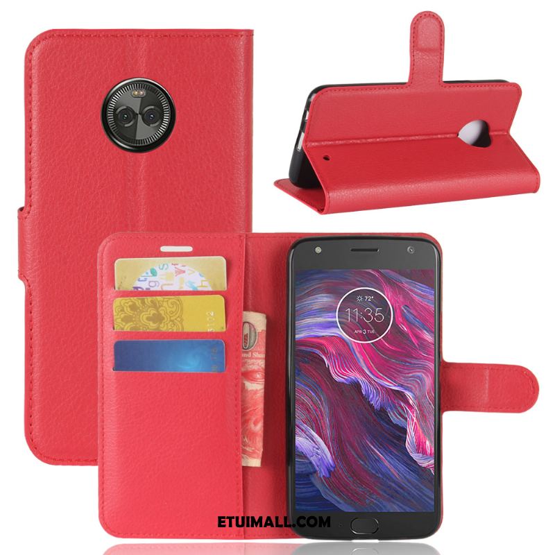 Etui Moto X4 Wspornik Portfel Skórzany Futerał Anti-fall Litchi Obudowa Dyskont