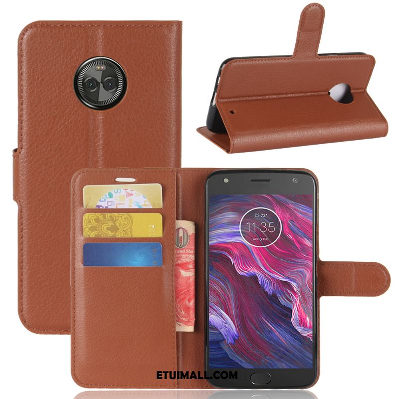 Etui Moto X4 Wspornik Portfel Skórzany Futerał Anti-fall Litchi Obudowa Dyskont