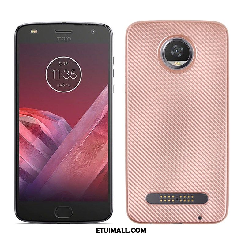 Etui Moto Z2 Play Ochraniacz Miękki Włókno Tendencja Różowe Złoto Futerał Tanie