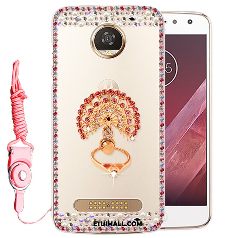 Etui Moto Z2 Play Rhinestone Złoto Telefon Komórkowy Ochraniacz Futerał Sklep