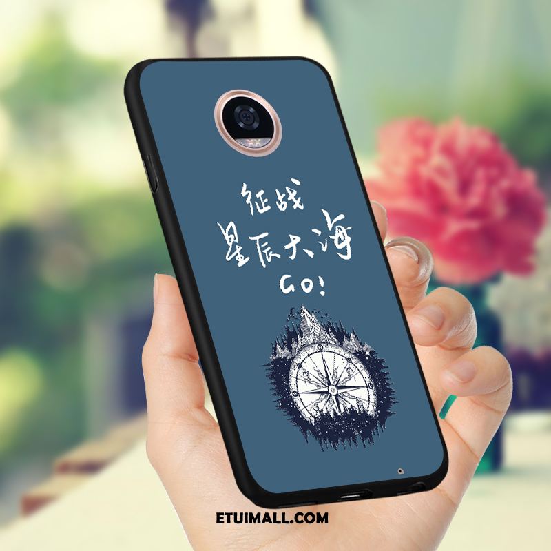 Etui Moto Z2 Play Telefon Komórkowy Niebieski All Inclusive Anti-fall Miękki Obudowa Online