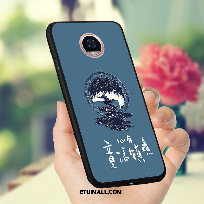 Etui Moto Z2 Play Telefon Komórkowy Niebieski All Inclusive Anti-fall Miękki Obudowa Online