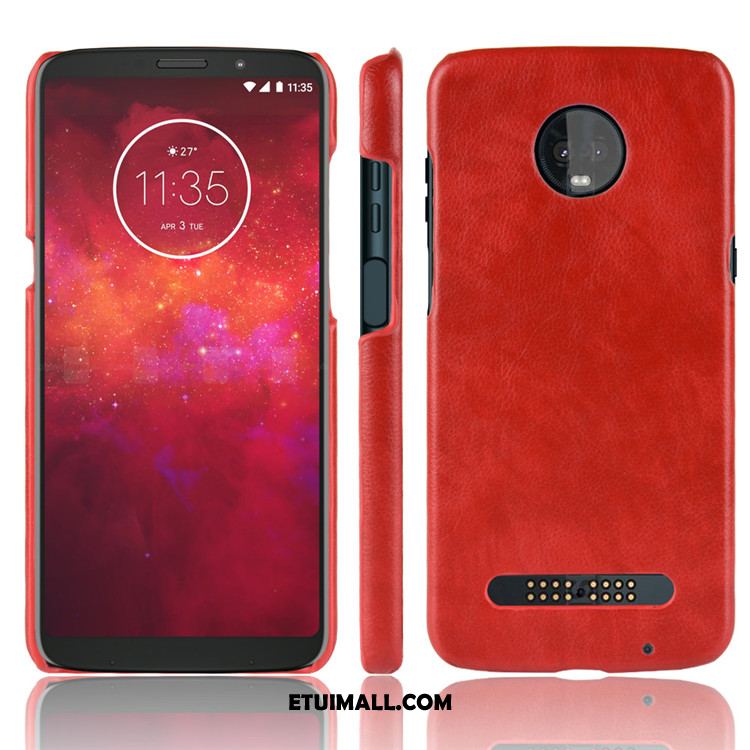 Etui Moto Z3 Play Jakość Trudno Litchi Telefon Komórkowy Ochraniacz Pokrowce Dyskont