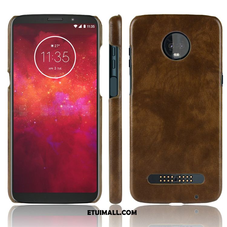 Etui Moto Z3 Play Jakość Trudno Litchi Telefon Komórkowy Ochraniacz Pokrowce Dyskont