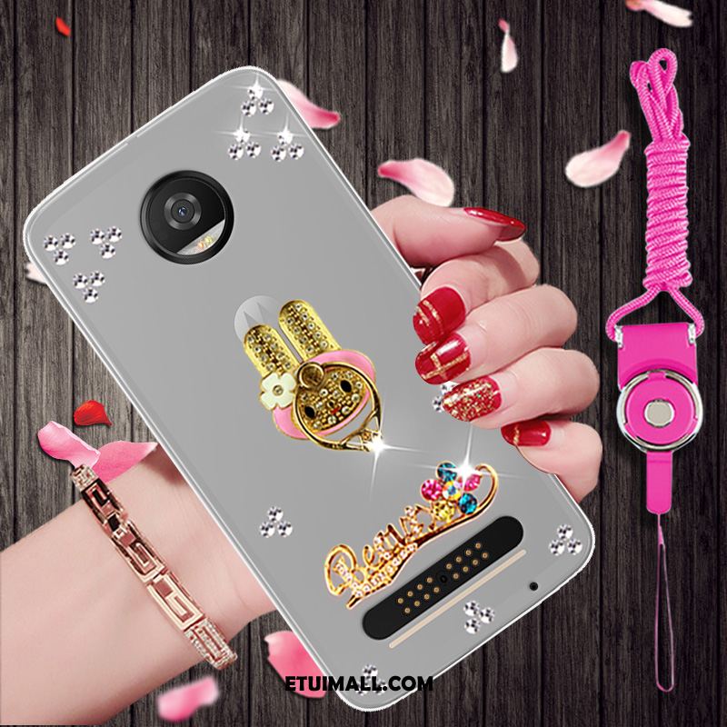 Etui Moto Z3 Play Kreatywne Ochraniacz Telefon Komórkowy Rhinestone Szary Futerał Kup